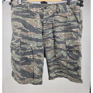 Rothco BDU Cargo Shorts Mens Medium Regular Tiger Stripe Camo Military Gorpcore